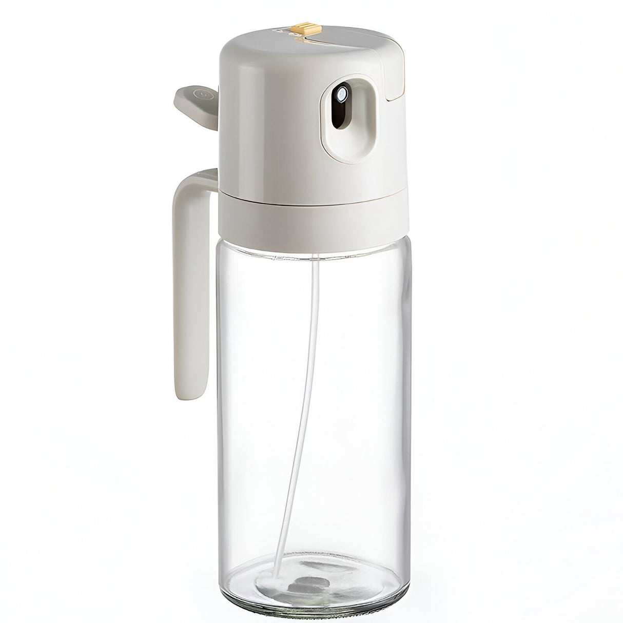 Dispenser pentru Ulei, Vivimall, prin Curgere si Pulverizare, Deschidere si Inchidere Automata a Rezervorul, 550mL, 11.4x7.8x22.8cm, Gri - vivimall.ro