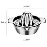 Storcator de Citrice Manual, Vivimall, Rezistent, Usor de Folosit si Depozitat, Durabil, Calitativ, 16 x 7 x 13 cm, Inox, Argintiu - vivimall.ro