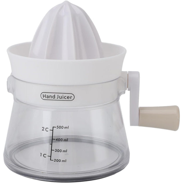 Storcator de Citrice Manual, Vivimall, Rezistente, Usor de Folosit si Depozitat, Durabil, Calitativ, 16.5x13cm, Transparent/ Alb - vivimall.ro