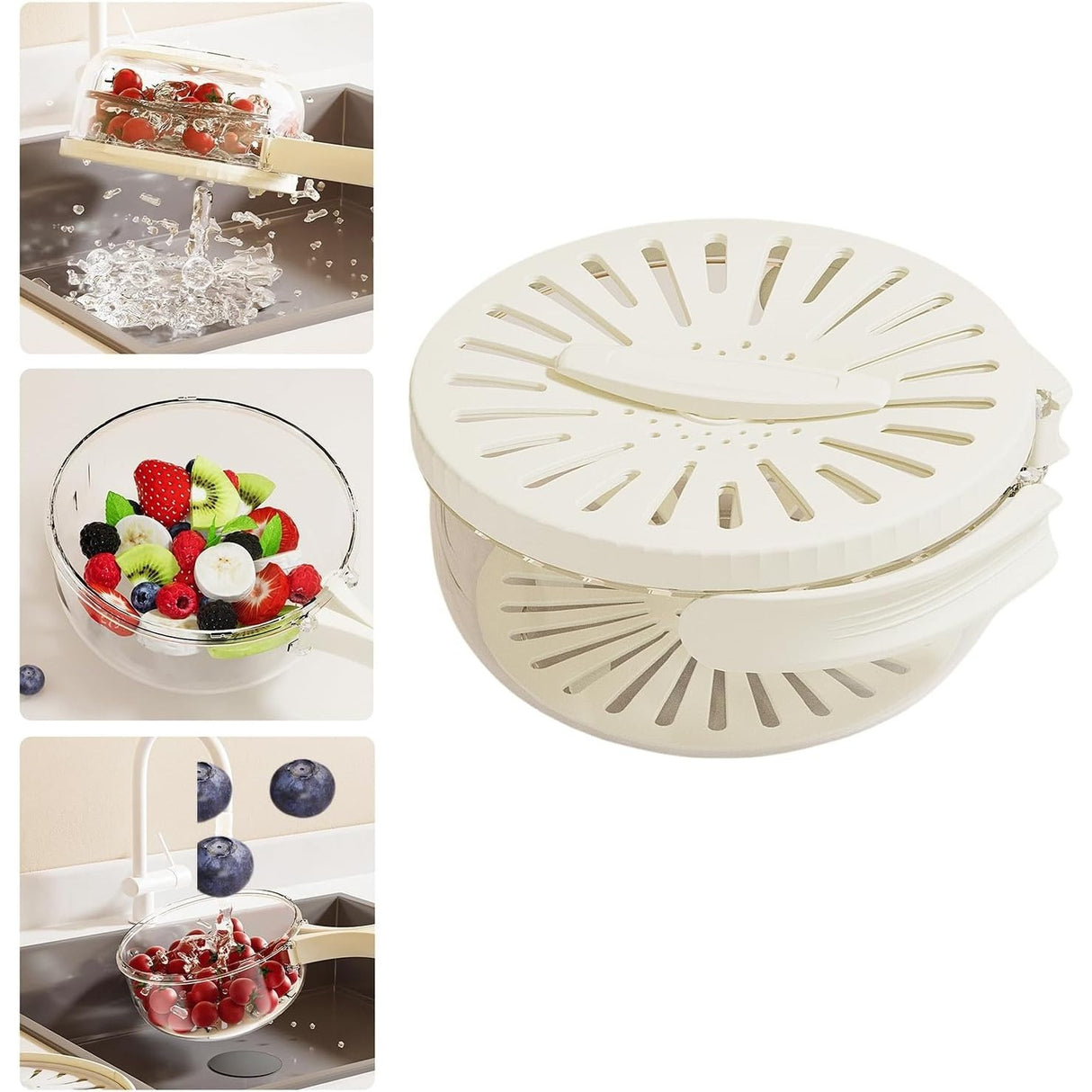 Cutie scurgere alimente cu capac | CleanHold - vivimall.ro
