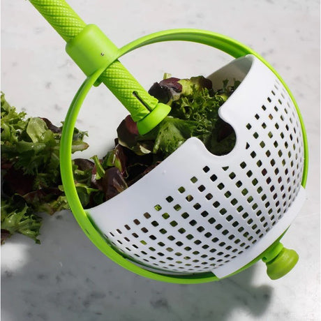 Strecuratoare Multifunctionala Rotativa, Cu Maner, Material Abs, 22X12 Cm, Maner 18 Cm, Cu Ventuza Pentru Prindere Sigura, Practic Si Usor De Folosit, Verde - vivimall.ro