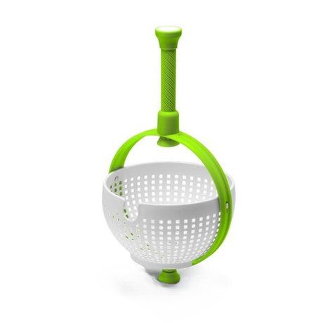 Strecuratoare Multifunctionala Rotativa, Cu Maner, Material Abs, 22X12 Cm, Maner 18 Cm, Cu Ventuza Pentru Prindere Sigura, Practic Si Usor De Folosit, Verde - vivimall.ro