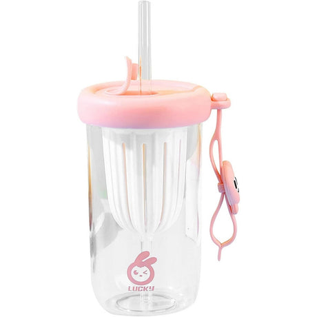 Pahar silicon cu pai si capac | SipSafe - vivimall.ro