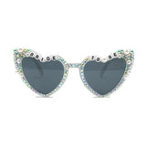 Ochelari Decorativi, Vivimall, Model Bride to Be, cu Perle si Diamante, pentru Nunta, din PC, 15.3 x 5.7 x 14.5 cm, Alb - vivimall.ro