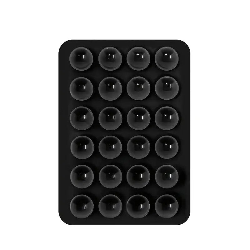 Suport Adeziv Universal, Flippy, pentru Telefon/Tableta, cu 24 Ventuze, potrivit pentru Tik-Tok/Selfie/Vizionare Video, din Silicon, 8 x 5.5 x 1 cm, Negru - vivimall.ro