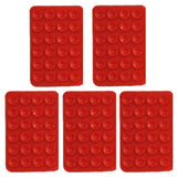 Suport Adeziv Universal, Flippy, pentru Telefon/Tableta, cu 24 Ventuze, potrivit pentru Tik-Tok/Selfie/Vizionare Video, din Silicon, 8 x 5.5 x 1 cm, Rosu - vivimall.ro