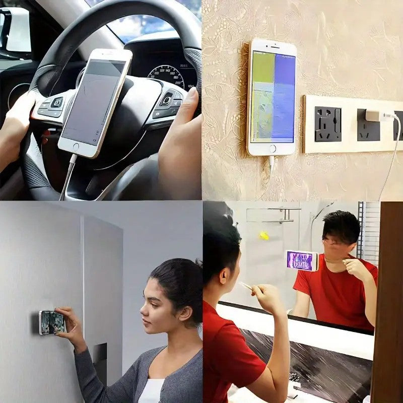 Suport Adeziv Universal, Flippy, pentru Telefon/Tableta, cu 24 Ventuze, potrivit pentru Tik-Tok/Selfie/Vizionare Video, din Silicon, 8 x 5.5 x 1 cm, Albastru - vivimall.ro