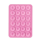 Suport Adeziv Universal, Flippy, pentru Telefon/Tableta, cu 24 Ventuze, potrivit pentru Tik-Tok/Selfie/Vizionare Video, din Silicon, 8 x 5.5 x 1 cm, Roz - vivimall.ro