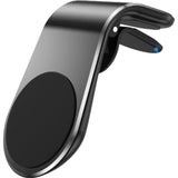 Suport auto Vivimall, cu magneti puternici neodim, pentru telefon, tableta, gps, cu prindere pe grila de ventilatie, Negru - vivimall.ro