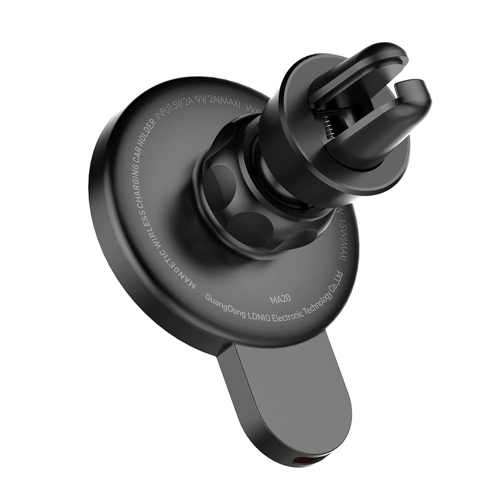 Suport auto MagSafe cu incarcare wireless 15W, Flippy, pentru seria iPhone 12, seria iPhone 13 si seria iPhone 14, Negru - vivimall.ro