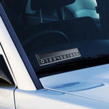 Suport Auto Numar Telefon Parcare, Flippy, Design Metalic cu Capac, Afisaj Ascuns Rabatabil, Cifre Magnetice Fluorescente, 11.8 x 3 x 1 cm, Negru 