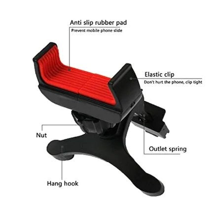 Suport auto pentru telefon BK017- Flippy, Negru - vivimall.ro