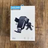 Suport Auto Telefon Flippy, Prindere Grila Ventilatie, Tija Fixare Reglabila, Rotativ 90 grade, Design Modern, Detalii Fine, Material Plastic si Silicon, 11 x  8.5 cm, Model 3, Negru - vivimall.ro