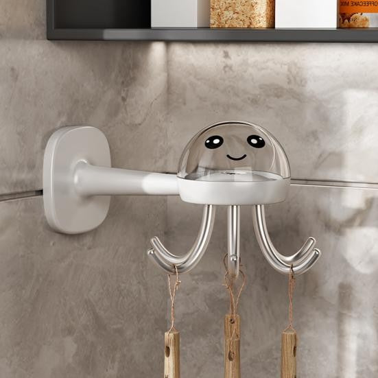 Cuier Caracatita Adeziv cu 6 Brate | WallGrip - vivimall.ro