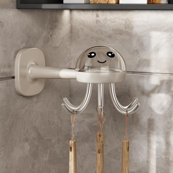 Cuier Caracatita Adeziv cu 6 Brate | WallGrip - vivimall.ro