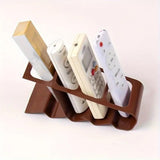 Suport de Birou, Vivimall, din Plastic, pentru Telecomenzi, Telefoane, 18 x 7 x 9 cm, Maro - vivimall.ro