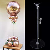 Suport de Masa pentru Baloane, Vivimall, Accesoriu Decorativ, din Plastic, 70 cm, Transparent - vivimall.ro