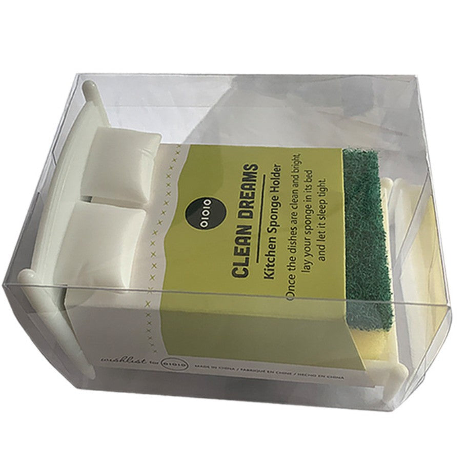 Suport de Scurgere, Vivimall, pentru Burete/Sarma, Model Pat, Alb - vivimall.ro