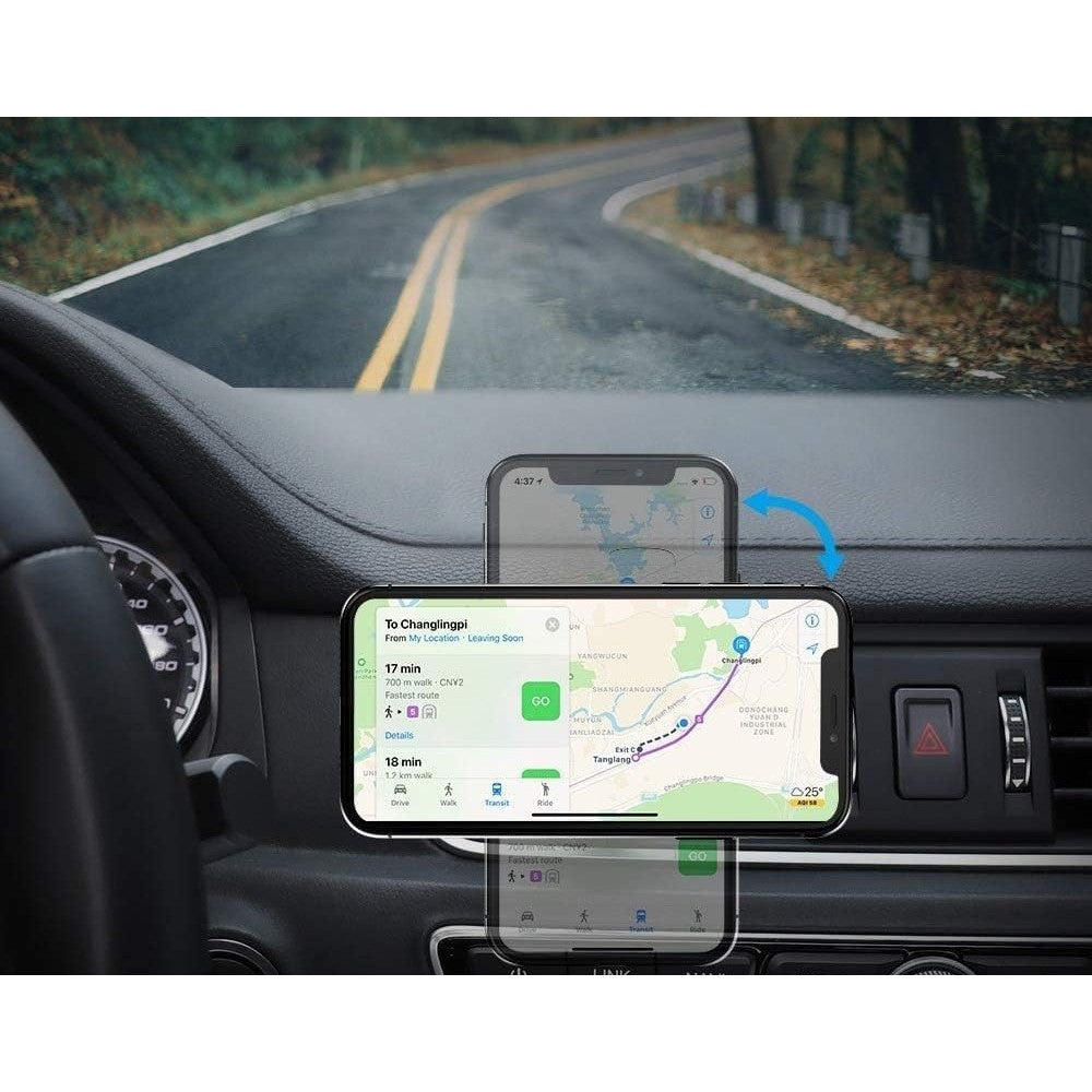 Suport de Telefon, Vivimall, pentru Ventilatie, din ABS si Magnet, 3.8 x 3.7 x 6.2 cm, Universala, Albastru - vivimall.ro