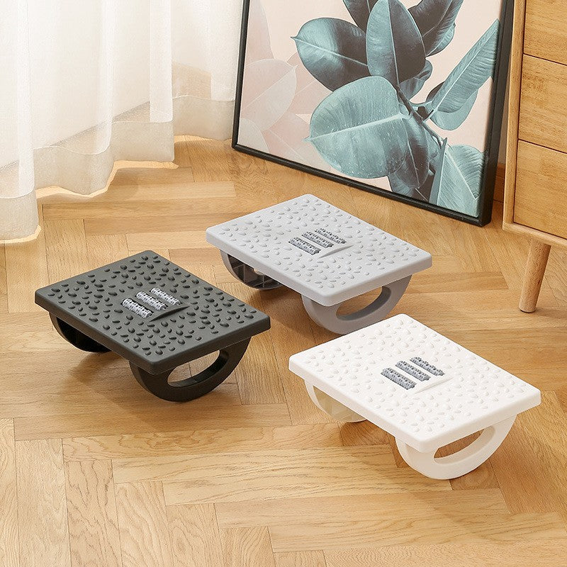 Suport Ergonimic Pentru Picioare, Plastic, Cu Role De Masaj Pentru Talpi, Pentru Birou, Usor De Transportat, Detasabil, 33.5X24X12 Cm - vivimall.ro