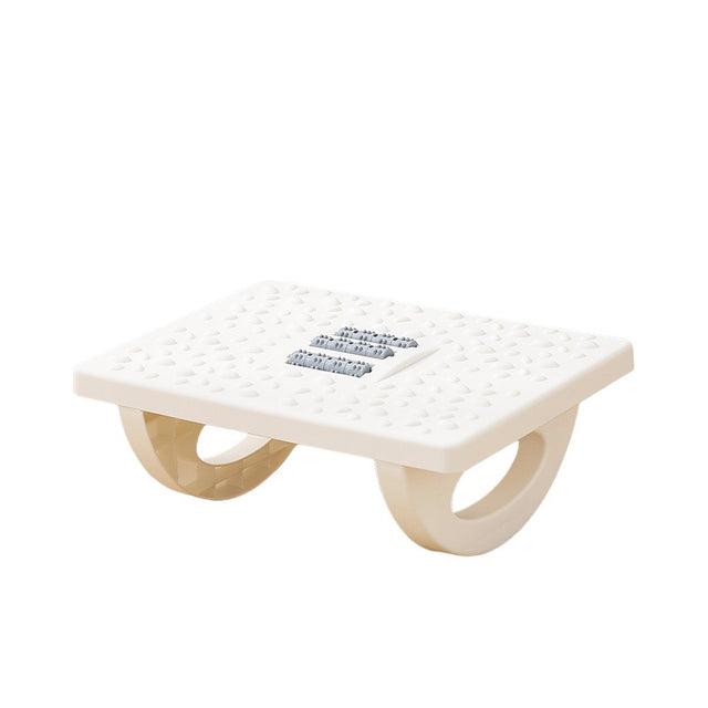 Suport Ergonimic pentru Picioare, Vivimall, Plastic, cu Role de Masaj pentru Talpi, pentru Birou, Usor de Transportat, Detasabil, 33.5x24x12 cm, Alb - vivimall.ro
