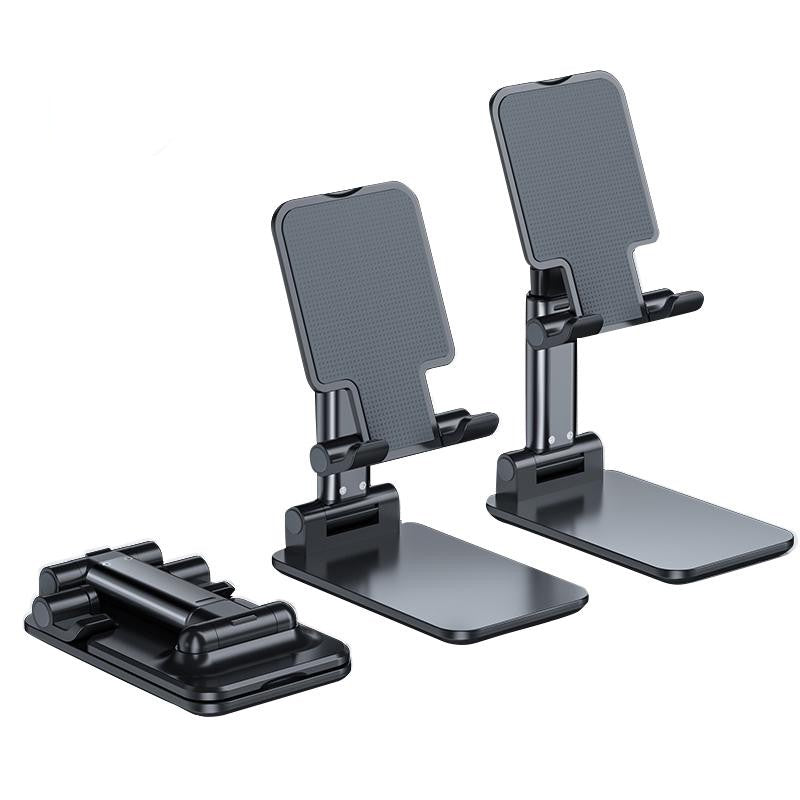 Suport extensibil de birou, Vivimall, cu brat telescopic, pentru smartphone sau tableta, pliabil, Universal, Negru - vivimall.ro