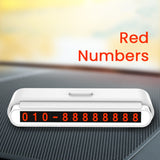 Suport Numar de Telefon pentru Parcare Auto, Vivimall, Suport pentru Numarul detelefon, Banda glisanta pentru Ascundere, Banda Adeziva Inclusa, 120 x 48 x 24 mm, Cifre Rosii, Gri deschis - vivimall.ro