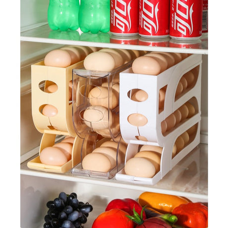 Organizator oua pentru frigider transparent | FreshEgg - vivimall.ro