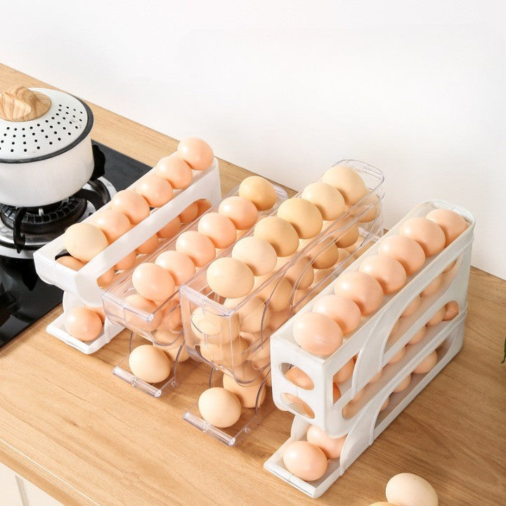 Organizator oua pentru frigider transparent | FreshEgg - vivimall.ro