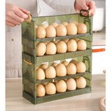 Suport Organizator pentru Oua, Vivimall, pentru Frigider, Verde transparent, Capacitate 20 oua, Doua straturi, cu Data de Expirare, 25.5x10x17 cm - vivimall.ro