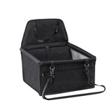 Scaun Auto pentru Animalele de Companie, Vivimall, Cos Auto pentru Animale, cu Prindere de Scaun si Centura de Siguranta, 41 x 34 x 28 cm, Negru - vivimall.ro