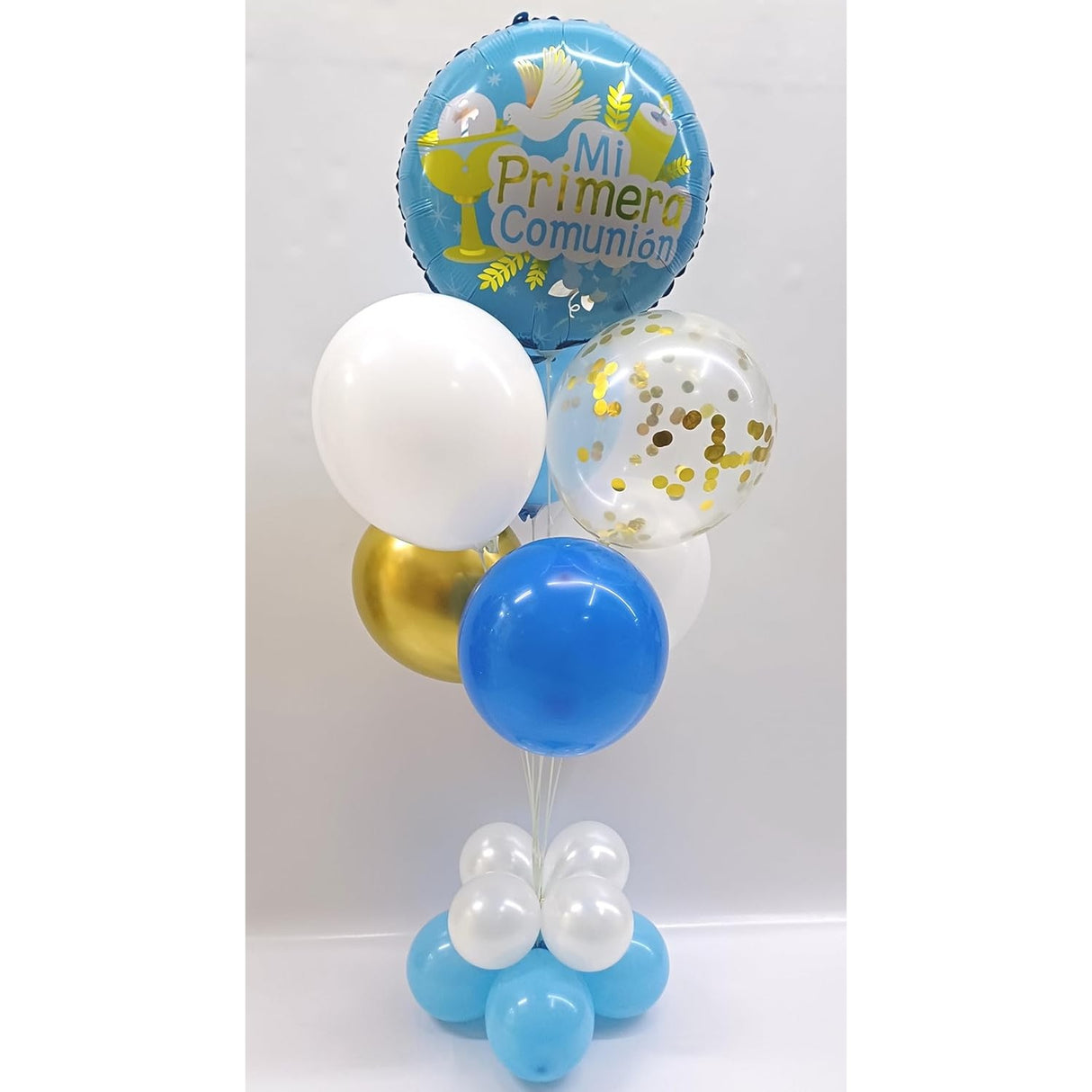 Suport pentru Baloane, Vivimall, cu Patru Straturi, pentru 9 Baloane, 80 cm, Transparent - vivimall.ro