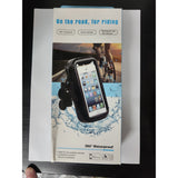 Suport husa telefon mobil Flippy pentru bicicleta si motocicleta, rezistent apa si socuri, touchscreen, 360 rotativ, negru, marime L ≤ 5.5 inch - vivimall.ro