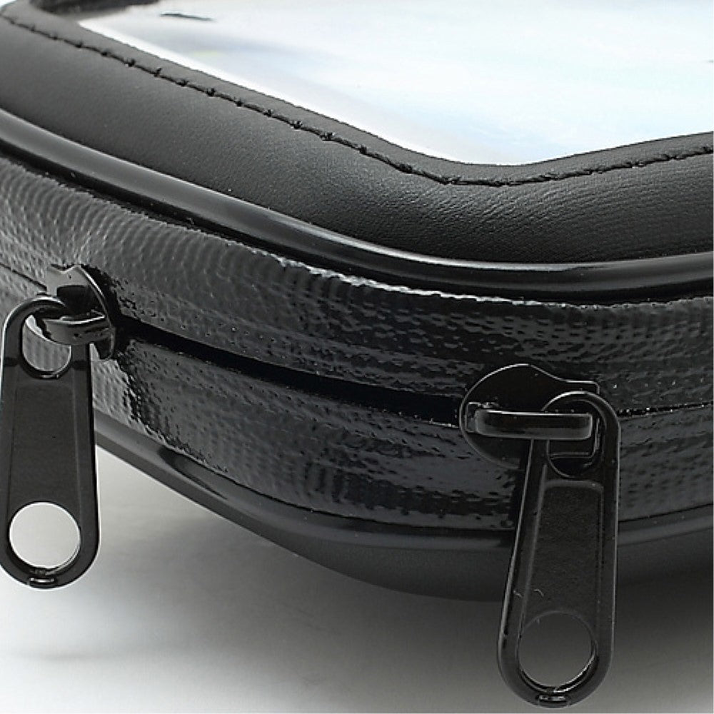 Suport husa telefon mobil Flippy pentru bicicleta si motocicleta, rezistent apa si socuri, touchscreen, 360 rotativ, negru, 4.8 - 5.4 inch - vivimall.ro