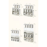 Suport pentru Depozitare Condimente, Ulei, Otet, Vivimall, Montare pe Perete din 9 Piese, Uz Casnic, pentru Bucatarie, 31x13.5x36.8cm, Alb - vivimall.ro