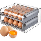 Suport Pentru Oua, Strat Dublu, Capacitate 32 De Oua, 23.5X21.5 Cm, Din Plastic - vivimall.ro