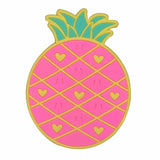 Suport pentru Pahar, Vivimall, Model Ananas, din PVC, 12 x 9 cm, Rezistent la Caldura, Roz - vivimall.ro