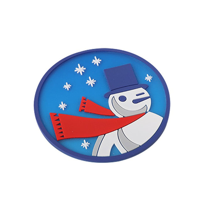 Suport pentru Pahar, Vivimall, Model Om de Zapada, din PVC, 10 cm, Rezistent la Caldura, Albastru - vivimall.ro