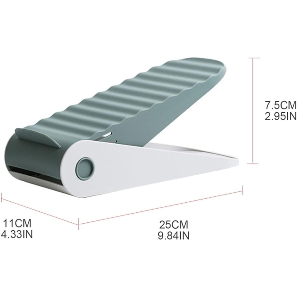 Suport pentru Pantofi, , cu Două Straturi, Organizator, Antiderapant și Durabil, Inălțime Reglabilă, 25.5x11x7.5 cm, Verde, 150 g - vivimall.ro