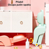 Suport Pliabil pentru Spalat Parul Vivimall, Pentru Copii, cu Scurgere, cu Picioare Antialunecare, Material Polipropilena, Suport Cap Reglabil, cu Manere, 110 x 35 x 21 cm, Roz - vivimall.ro