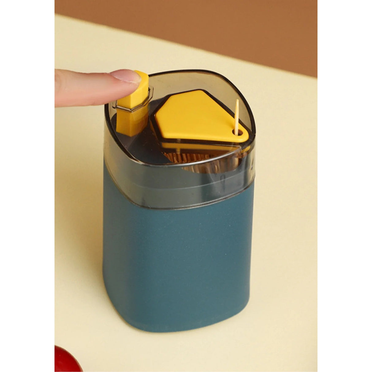 Suport scobitori automat cu buton și capac | EasyPick - vivimall.ro