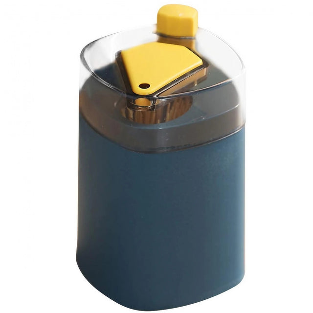 Suport Scobitori, Vivimall, Automat, cu Buton si Capac, din PP, 9.5x6 cm, Albastru - vivimall.ro