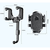 Suport Telefon Auto, Pentru Oglinda Retrovizoare, Din Abs, Reglabil 360Â° - vivimall.ro