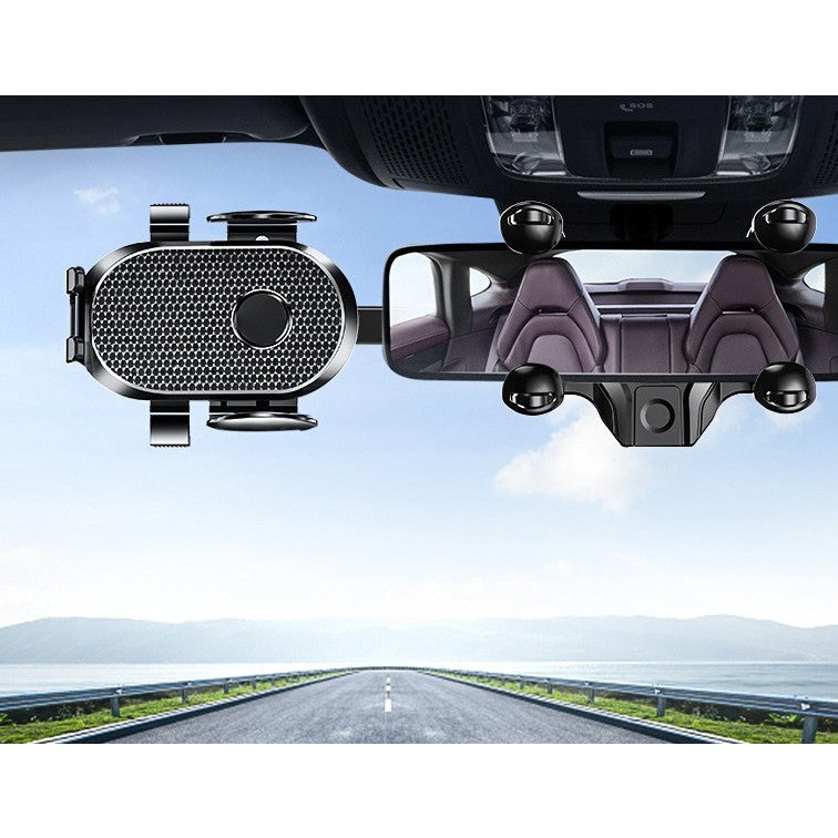 Suport Telefon Auto, Pentru Oglinda Retrovizoare, Din Abs, Reglabil 360Â° - vivimall.ro