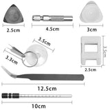 Surubelnite pentru Reparea Telefoanelor, Flippy, Set 115-in-1 Cromate, Demontarea Repararea Ceasurilor, Electronicelor Mici, Maner detalii Albe, 18 x 11 x 6 cm, Negru