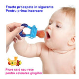 Suzeta pentru diversificarea alimentatiei/dentitie Vivimall, potrivit pentru fructe si piure proaspat, Albastru, fara BPA - vivimall.ro