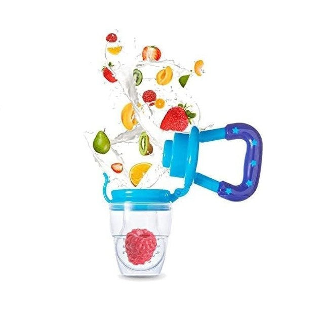 Suzeta pentru diversificarea alimentatiei/dentitie Vivimall, potrivit pentru fructe si piure proaspat, Albastru, fara BPA - vivimall.ro