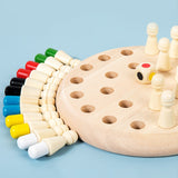 Joc de Memorie, Vivimall, pentru Toata Familia, din Lemn, Diametru Tabla de Joc 16 cm, Interactiva, +4 Ani, 6 Culori, Multicolor - vivimall.ro