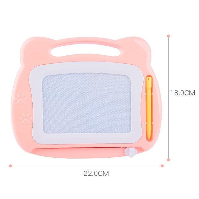 Tabla Magnetica pentru desen Vivimall, Pix, forma dreptunghi, dimensiuni 23x17 cm, Dezvolta Creativitatea, cu picioare suport, Portocaliu - vivimall.ro