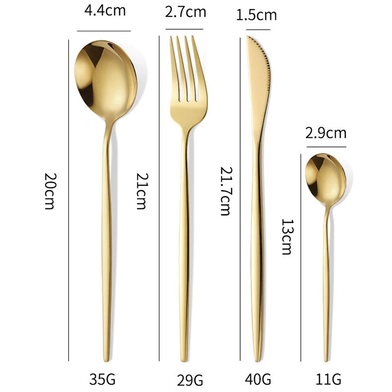 Tacamuri Portugheze, Set Din 24 De Piese Din Otel Inoxidabil, 6 Cutie, 6 Furculite, 6 Linguri De Masa, 6 Linguri Pentru Ceai - vivimall.ro